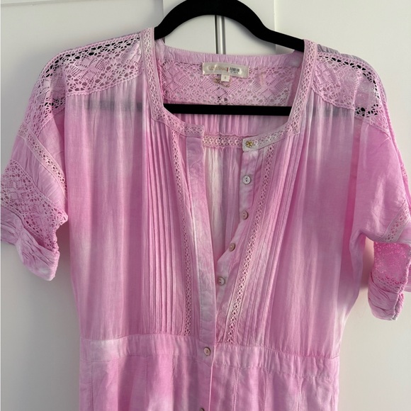Loveshackfancy Edie dress pink tiedye Small - Picture 2 of 4